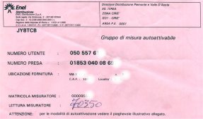 Enel, foglio rosa della busta